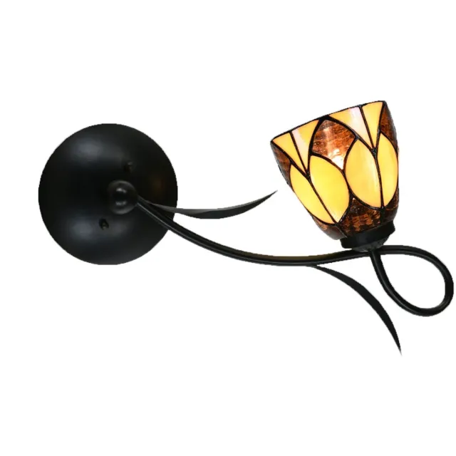 Coloured by Art Tiffany Wandlamp / Plafonnière Lovely Parabola small - Art Deco Trade Bruin