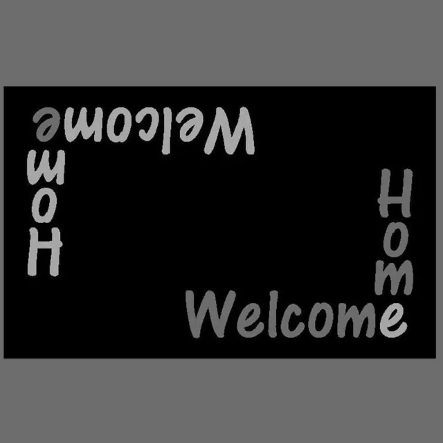 Joy @ Mat JoY@Mat Luxe indoor mat - Schoonloopmat - Droogloopmat - Deurmat - Hoogwaardig - Welcome Home - 40cmx60cm - Polyamide Grijs / Zwart