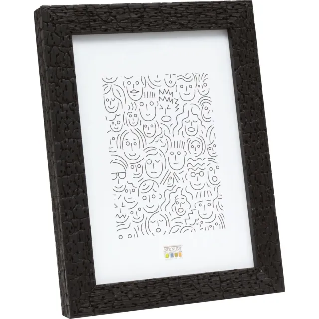 Deknudt Frames fotolijst S45RL2 - zwart - burned wood look - 18x24 cm