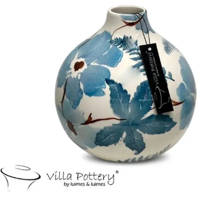 Irishflowers Vaas - Villa Pottery - Decoratie - Woondecoratie - Bloemenvaas - Keramiek - Blue Creation 3_1 Blauw