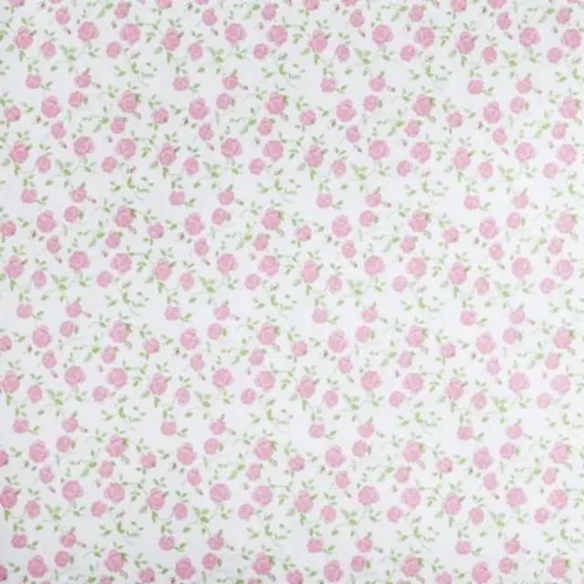 2LIF Decoratie plakfolie meubelfolie Retro roze bloemen Laura 45 cm x 2 meter zelfklevend - Decoratiefolie - Plakplastic - Raamfolie