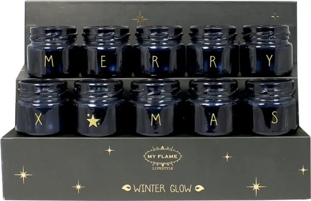 My Flame Sojakaarsen - Merry X-Mas - Zwart in luxe giftbox - Geur: Winter Glow