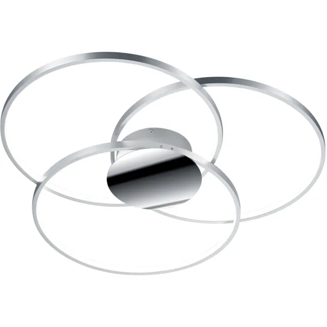 BES LED LED Plafondlamp - Plafondverlichting - Trion Sidon - 40W - Warm Wit 3000K - Dimbaar - Rond - Mat Grijs - Aluminium