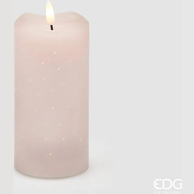 EDG - Enzo De Gasperi EDG Enzo de Gasperi - Ledkaars met sterretjes H15 Lichtroze (met timer)