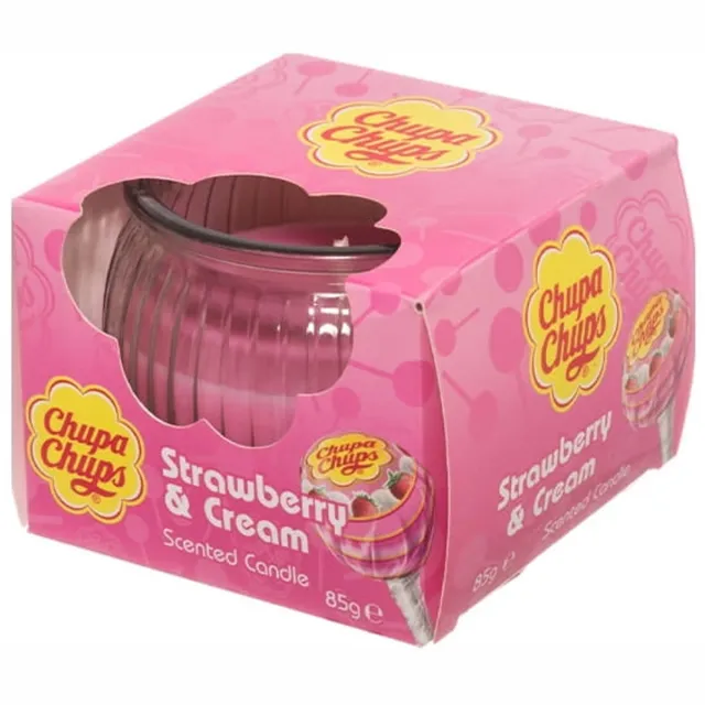 Chupa Chups Geurkaars 85g - Strawberry & Cream Roze