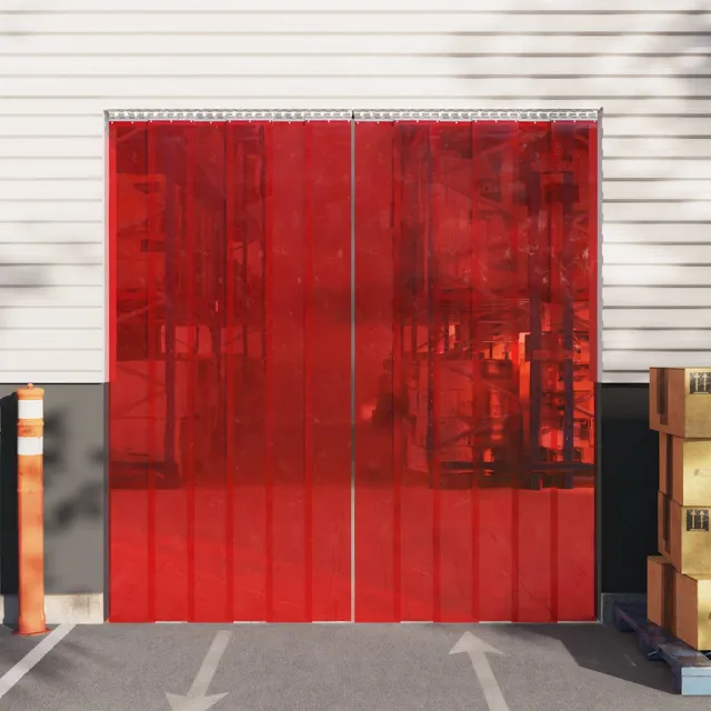 vidaXL Deurgordijn 200x1,6 mm 25 m PVC rood