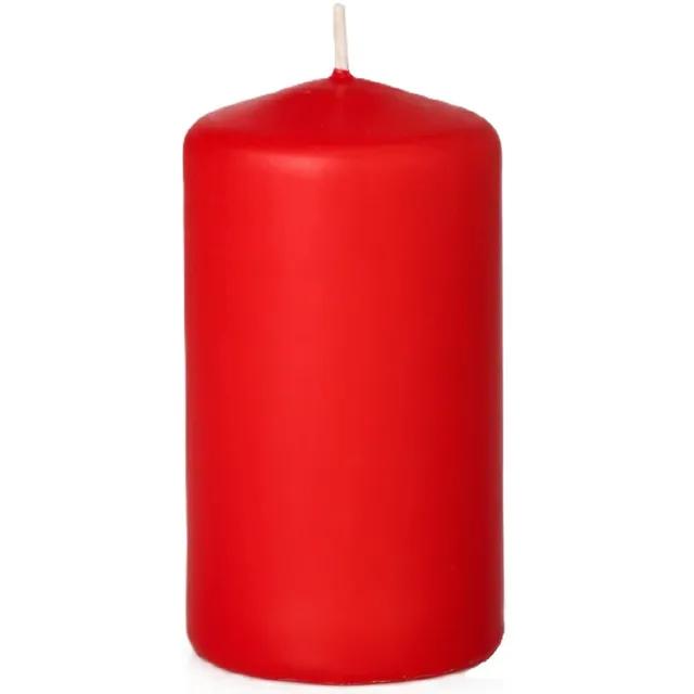 Trend Candles Cilinderkaars/stompkaars - rood - 5 x 10 cm - 23 branduren - met brandvertragende folie