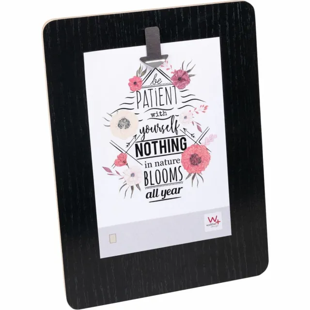 Walther PB520B Aimant - MDF portretlijst - met magnetische clip voor 1 foto 10x15 cm - Zwart