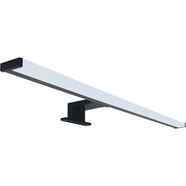 STRÜHM NERON LED Spiegelverlichting - Badkamer Lamp - Schilderijverlichting - Rechthoek 8W - 770 Lumen - 4000K Daglicht wit - Zwart - Kunststof - 600 mm - IP44
