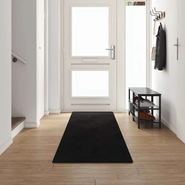 vidaXL Tapijt Loper Zwart 80 x 500 cm 100% Polypropylene Tuft, foto 2