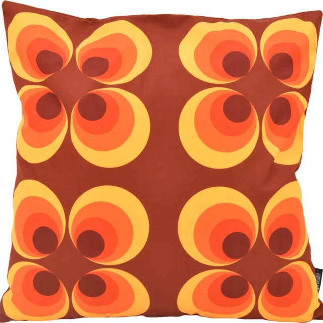 Gek op Kussens! Sierkussen Retro Style #2 | 45 x 45 cm | Katoen/Polyester Bruin/Oranje