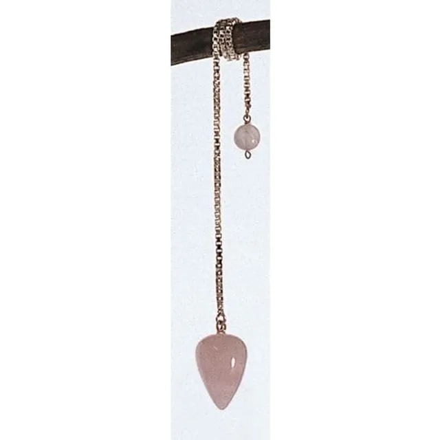 BERK Pendel rozenkwarts met schakel ketting Zwart
