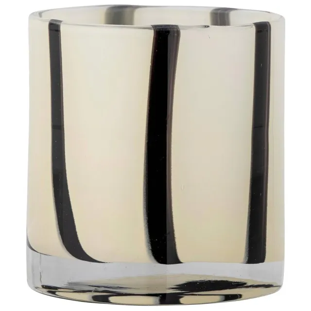 Bloomingville waxinelichthouder Liberty zwart/creme