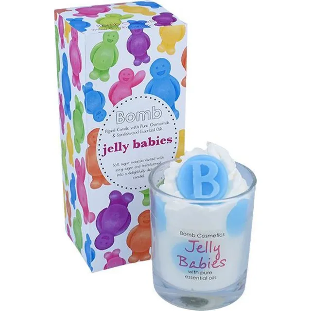 Bomb Cosmetics Piped Glass Candle - Jelly Babies Wit