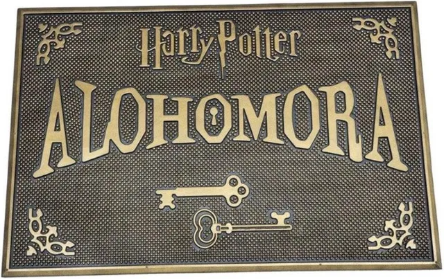 Pyramid International Harry Potter Deurmat Alohomora 40 x 60 cm Zwart/Goudkleurig
