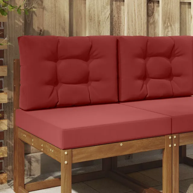 vidaXL Buiten bankkussen Polyester Wijnrood 60 x 60 cm