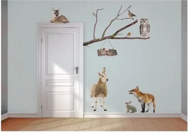 VAN IKKE Muursticker Dieren multi