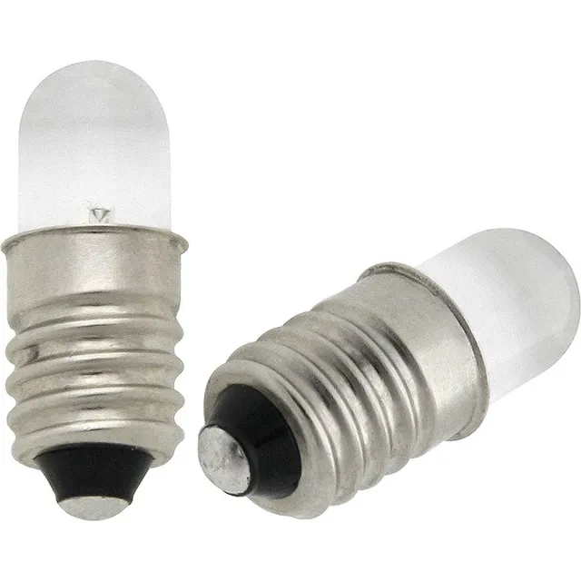 ABC-Led E10 LED lamp - 3V - Koud wit - Met diffuser