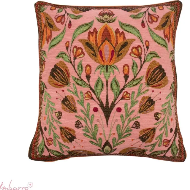 Imbarro Home & Fashion Imbarro - Sierkussen - Isabella - Jacquard - Handgeweven - 50 x 50 cm Roze