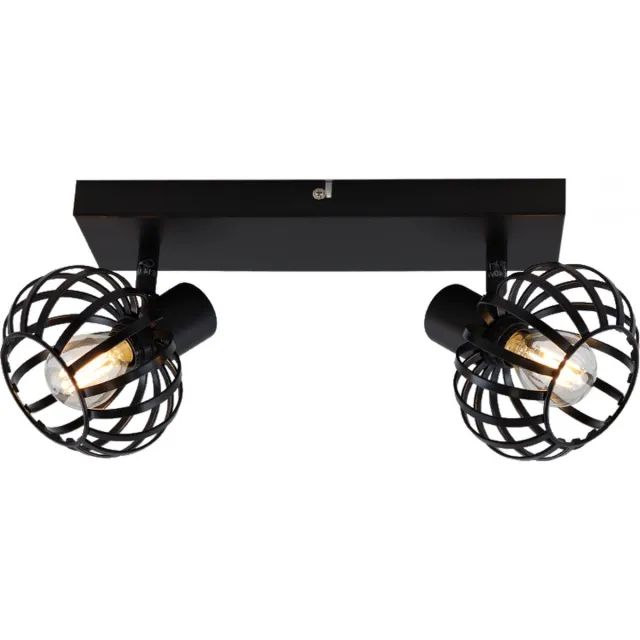 Olucia LIEVE - Plafondlamp - Zwart - 2L - Vorm: Rechthoek