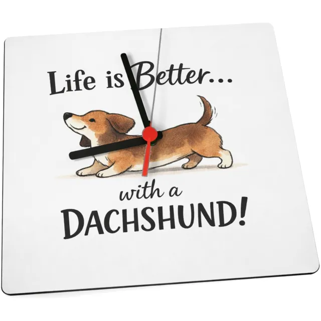 Mr Cadeautjes Klok 19 x 19 - design Een grappige, trotse quote over een specifiek hobbydier of d | cadeau Wit