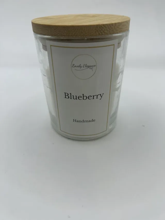 Lovely Elegance Handgemaakte Geurkaars Blueberry - Duurzaam Wit