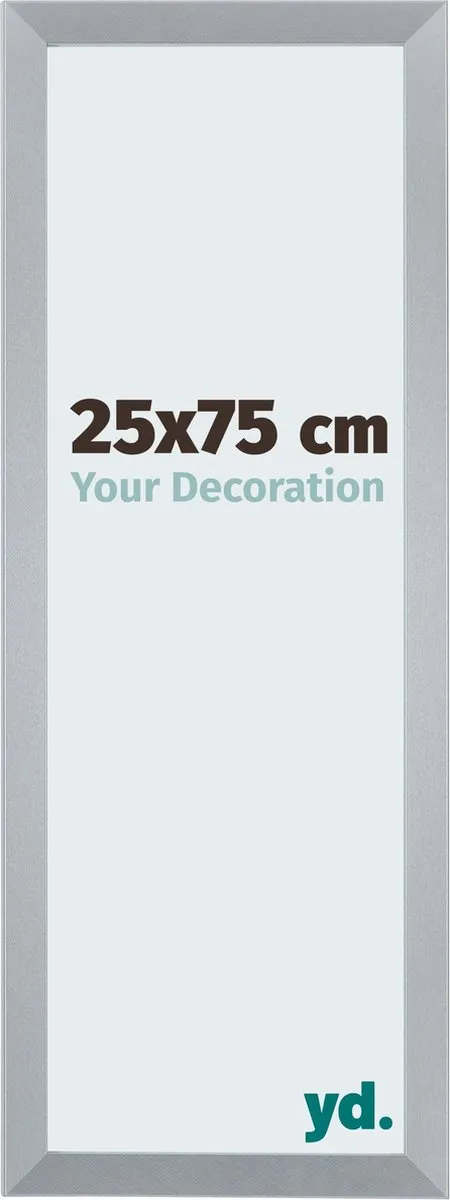 yd. Your Decoration - Fotolijst 25x75 cm - MDF - Zilver Glans - Catania