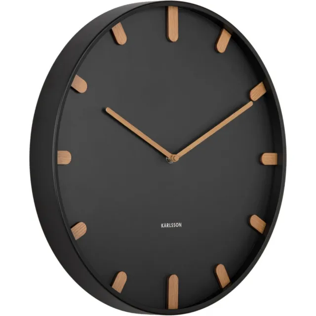 Karlsson Wandklok Grace - Zwart - Ø40cm - Wandklok Modern