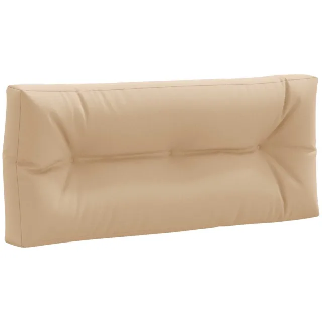 vidaXL Palletrugkussen - VIANEN - 100% - Polyester - Zand - 120 - x - 60 - x - 12 - cm