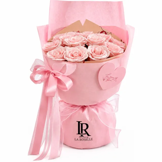 La Roselle Amsterdam Geurend Rozenboeket LOVE YOU– Roze – Kunstrozen – Geschenkdoos
