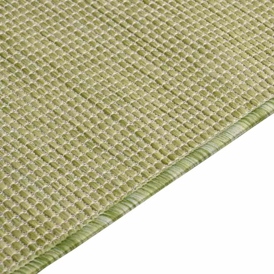 vidaXL Buitenkleed platgeweven 80x150 cm groen, foto 4