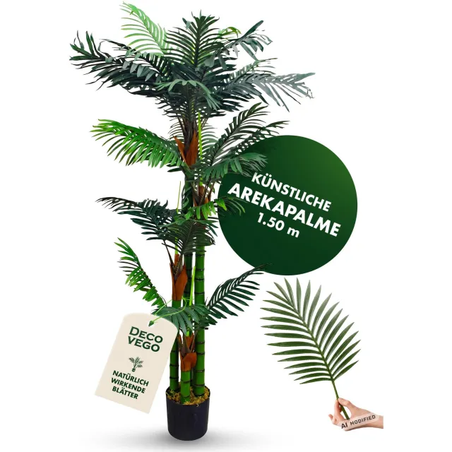 Decovego Valse Kunstmatige Areca Palm Plant Boom Decoratie 150cm Binnenin DECOVEGO