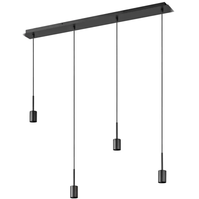 Osram Decor hanglamp Needle Linear 4xE27, donkergrijs, staal, individuele lichtscenario's, 2m kabel