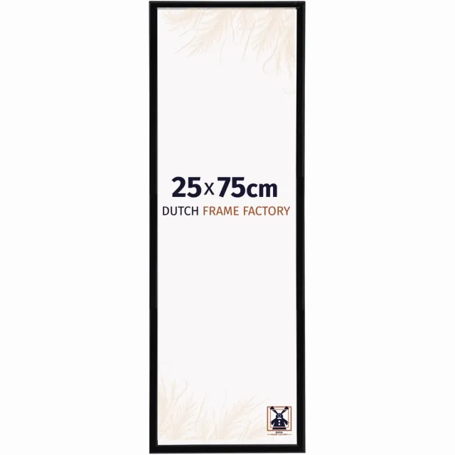 Dutch Frame Factory Fotolijst 25x75 cm - Kunststof - Zwart Hoogglans - Angers