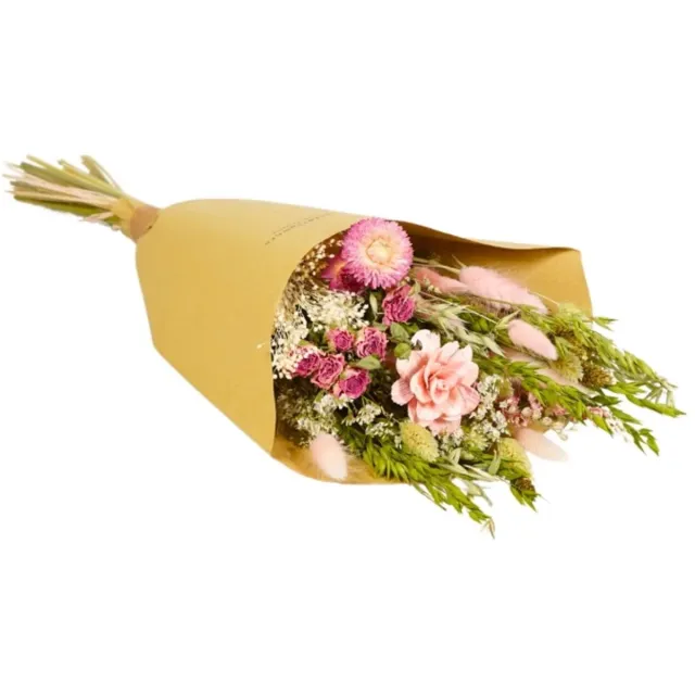Wildflowers by Floriette Droogbloemen Elegance Pink - Uniek en duurzaam cadeau voor ieder seizoen - Ecologische bloemen en verpakking! Diverse Lila tinten