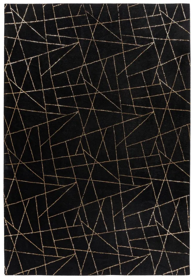 Padiro design laagpolig vloerkleed 200 x 290 cm - donkergrijs - modern abstract ontwerp - voor vloerverwarming - van polyester en katoen