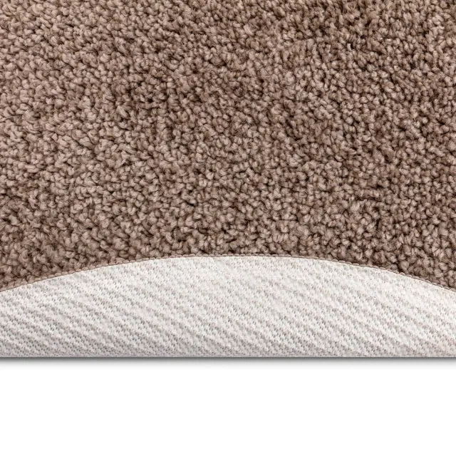 vidaXL Antislip - Shaggy - Tapijt - Bruin - 120 - x - 120 - cm - PP