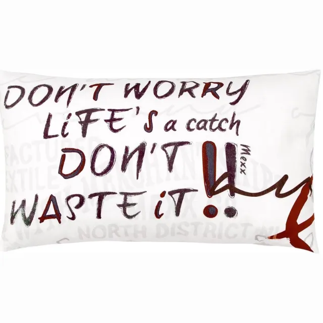 Mexx Sierkussen Life's a Catch 30x50cm - grey - 100% Katoen
