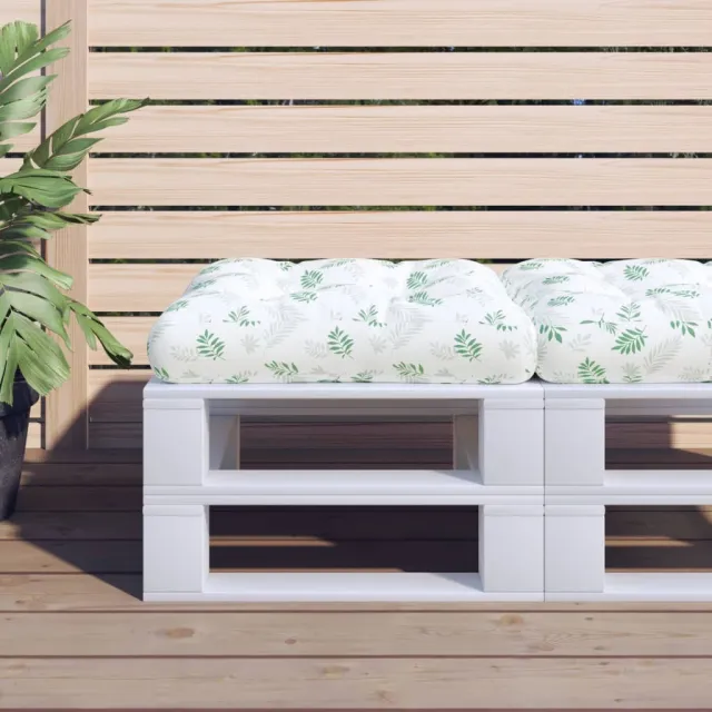 vidaXL Palletkussen bladpatroon 58x58x10 cm oxford stof groen