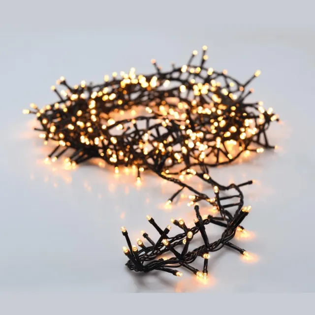 Ceruzo Micro Cluster - 400 LED - 8 meter - 8 Lichtfuncties + Geheugen - extra warm wit