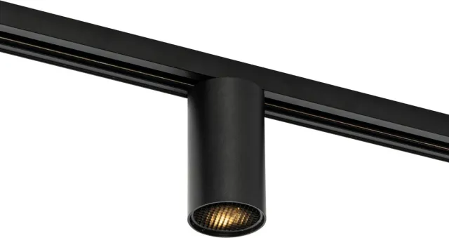 QAZQA iconic - Moderne Spot railsysteem verlichting, railverlichting geschikt voor led - 1 lichts - Ø 5 cm - Zwart - Woonkamer | Slaapkamer | Keuken Zwart Honey