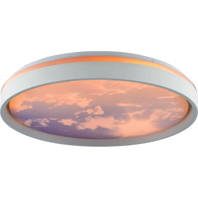 Brilliant Sky-Dream Plafondlamp – LED 48W – 4800lm – CCT – Dimbaar – Nachtlicht – Afstandsbediening – Timer – Zwart Grijs