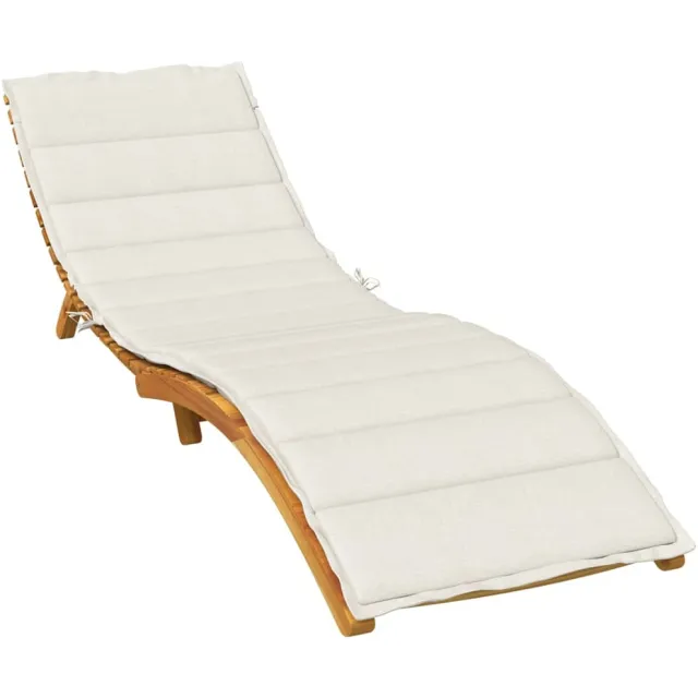 vidaXL Ligbedkussen 200x60x4 cm stof gemêleerd crèmekleurig