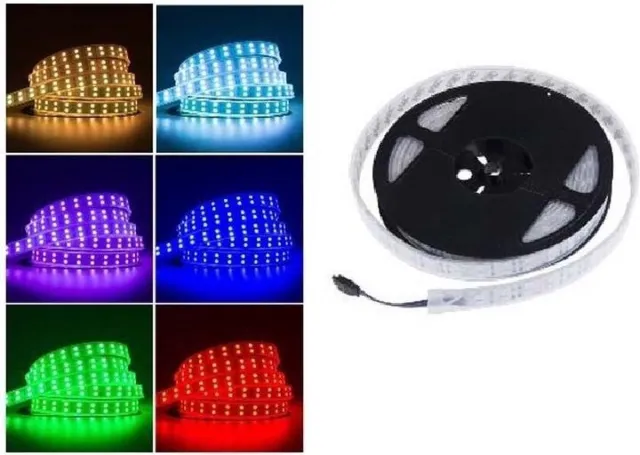 ABC-Led Led strip - 5 m - RGB - DUBBELE rij - Non-Waterproof grijs