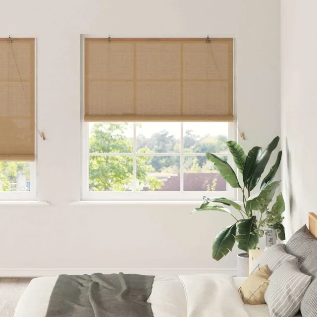 vidaXL Rolgordijn Bruin 140 x 220 cm Bamboe