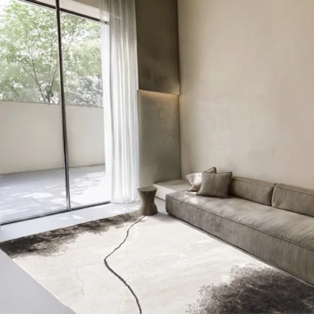 Acsento Valley Vloerkleed - 160 x 230 cm - Ivoor,Grijs - Rechthoekig - Polyester - Woonkamer, Slaapkamer - Abstract - Modern, Design