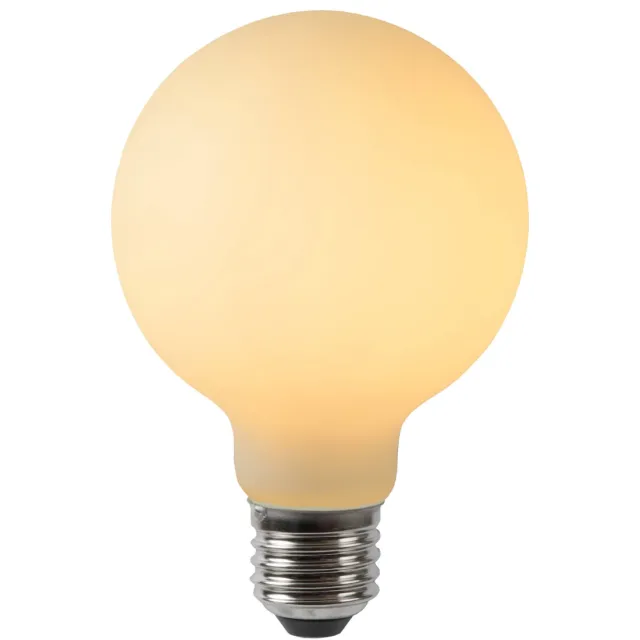 Lucide G80 - Filament lamp - Ø 8 cm - LED Dimb. - E27 - 1x5W 2700K - Opaal