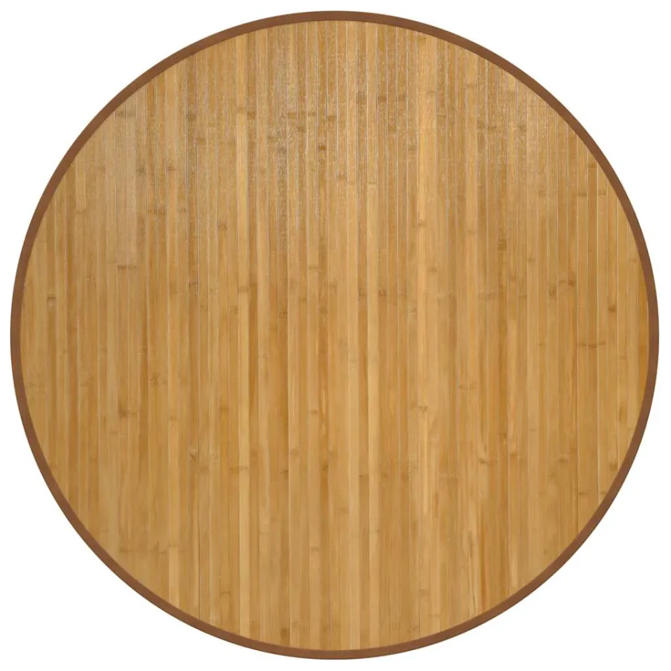 vidaXL Vloerkleed rond 100 cm bamboe naturel Bruin