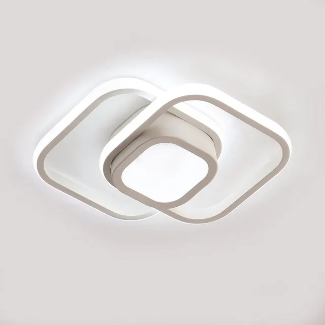 Haobosic Dubbele vierkante LED-plafondlamp - wit, 32W, 6500K wit licht
