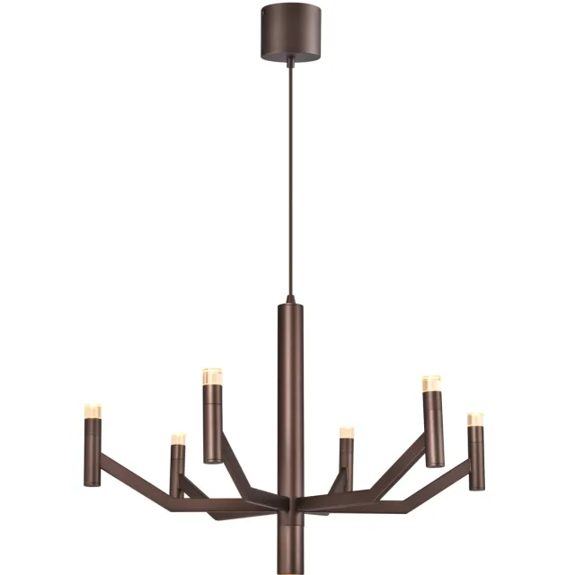Lucide dimbare hanglamp WELLINGTON G9 Ø60 cm - bruin
